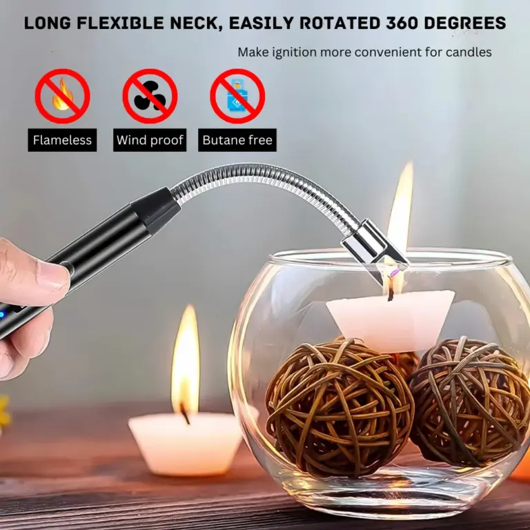 Rechargeable electric plasma lighter with 6-month warranty for multipurpose use – candles, grill, and BBQ | 6 months replacement Warranty