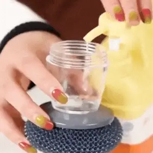 Soap Dispensing Dish Brush for Easy Kitchen Cleaning