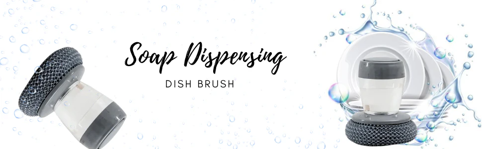Soap Dispensing Dish Brush for Easy Kitchen Cleaning