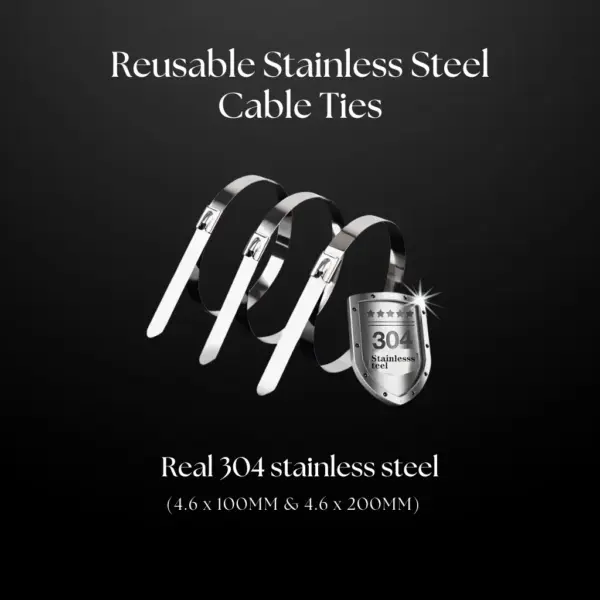 Heavy-Duty Reusable Metal Zip Ties – Industrial Strength
