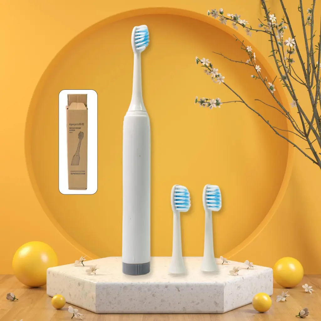 Electric toothbrush with three brush heads and waterproof design - obeepo.in