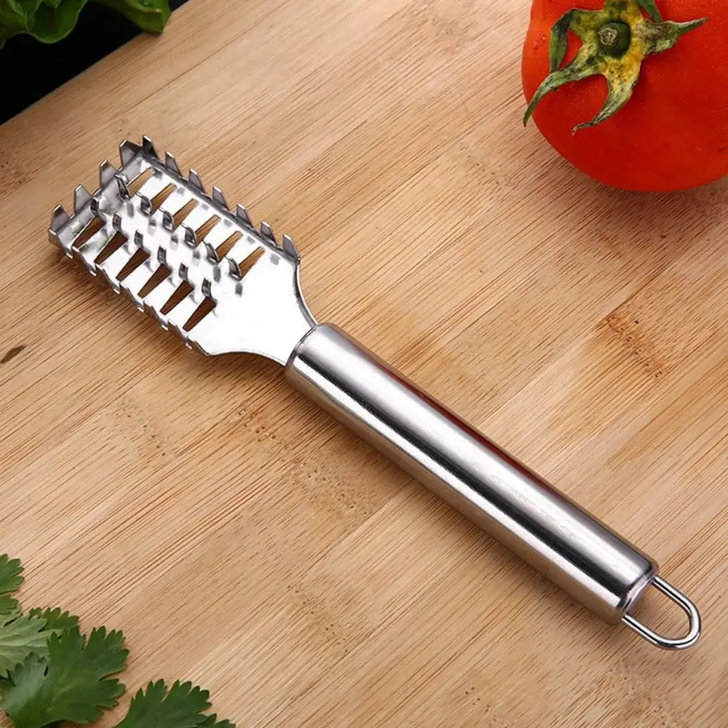Stainless Steel Fish Scale Remover Tool with Ergonomic Handle - obeepo.in