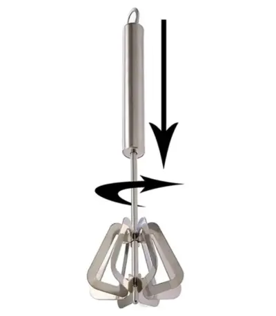 Semi-Automatic Stainless Steel Hand Blender for Lassi and Milkshakes - obeepo.in