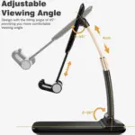 Foldable universal mobile stand holding a smartphone on a desk. - Obeepo.in