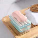 2-in-1 portable soap dish with roller and drainage design - obeepo.in