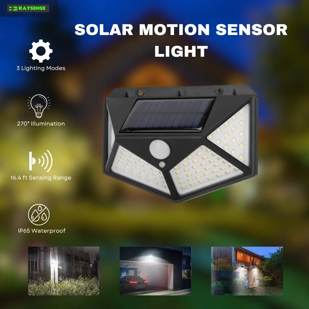 RaySense™ Solar Motion Sensor LED Light – Waterproof, Motion-Activated Outdoor Lighting