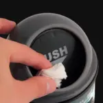 Grey color mini car dustbin.