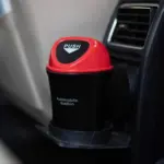 Universal mini car dustbin red cap.