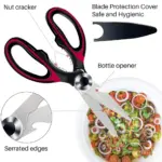 8" Multipurpose Cutting Can Beer Bottle Opener and Walnut Cutter.